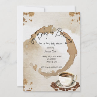 Coffee Baby Shower Invitation