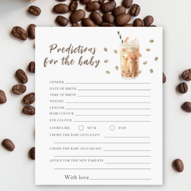 Coffee baby shower - predictions and advice baby (Creator Uploaded)