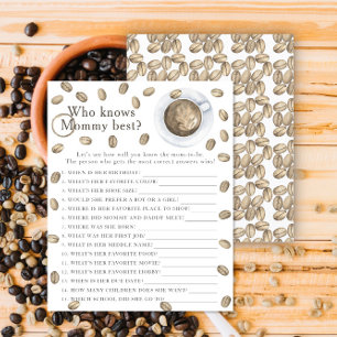 Coffee baby shower - Who knows mummy best
