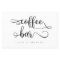 "Coffee Bar" Black White Calligraphy Wedding Sign