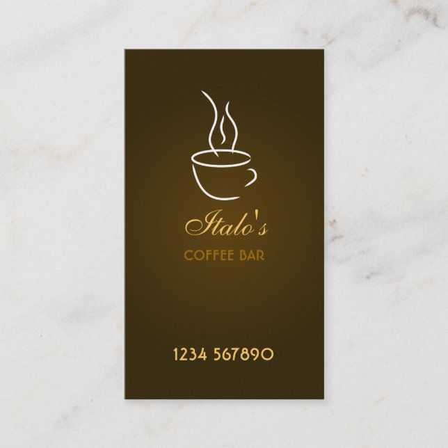 Coffee Bar Business Card (Front)