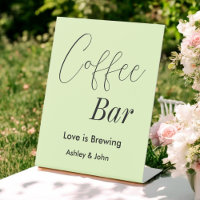 Coffee Bar Green Pastel Wedding