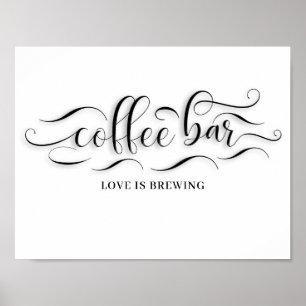 Coffee Bar Wedding Day Sign