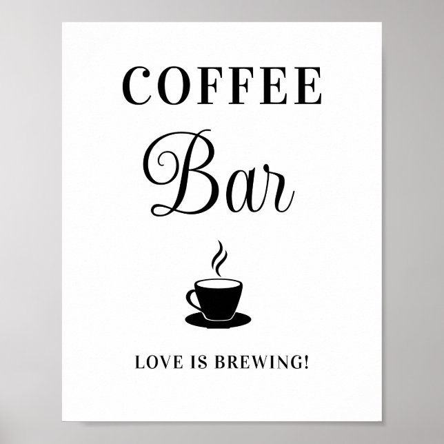 Coffee Bar Wedding Sign (Front)