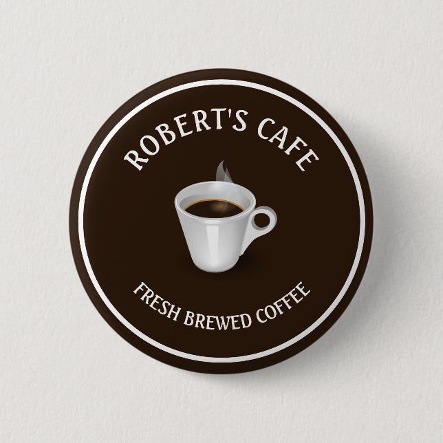 Coffee Barista Cafe Custom  6 Cm Round Badge (Front)