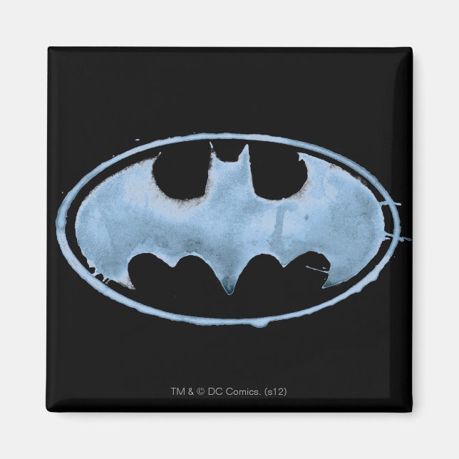 Coffee Bat Symbol - Blue Magnet (Front)