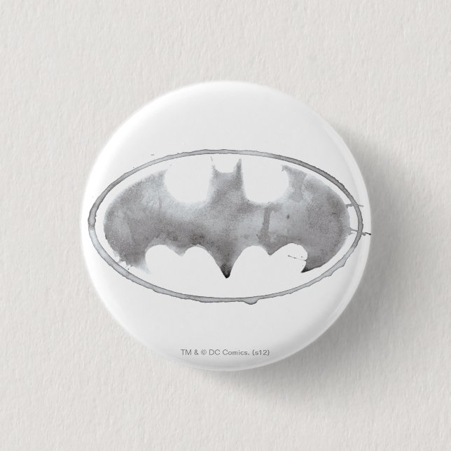 Coffee Bat Symbol - Grey 3 Cm Round Badge (Front)