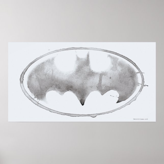 Coffee Bat Symbol - Grey Poster (Front)