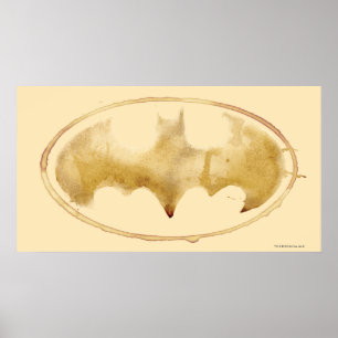 Coffee Bat Symbol Poster