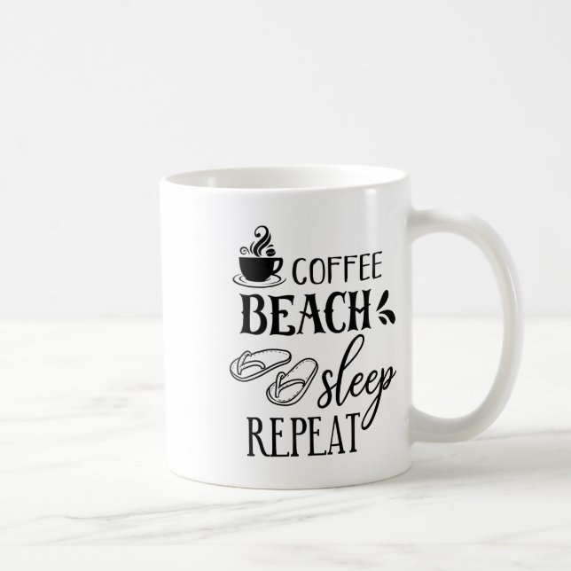Coffee Beach Sleep Repeat Summer _1  Mug (Right)