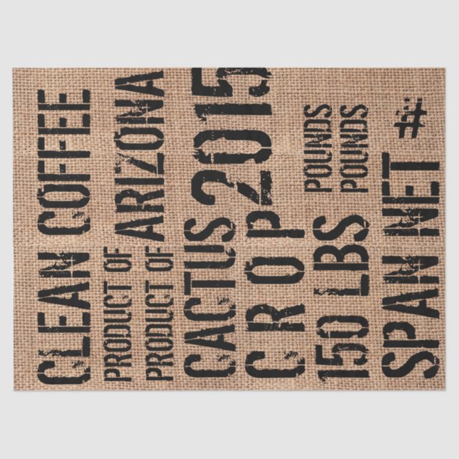 Coffee Bean Bag Tissue Paper (Front)