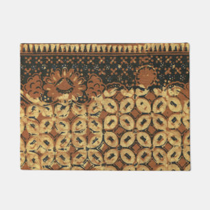 Coffee Bean Batik Art Pattern Design Doormat