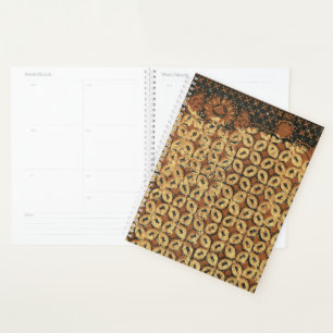 Coffee Bean Batik Art Pattern Design Planner