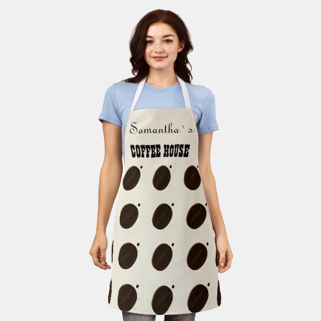 Coffee Bean Branded Business Professional  Apron (Worn)