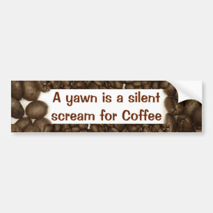 Coffee bean bumper sticker