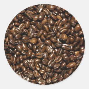 Coffee Bean Classic Round Sticker