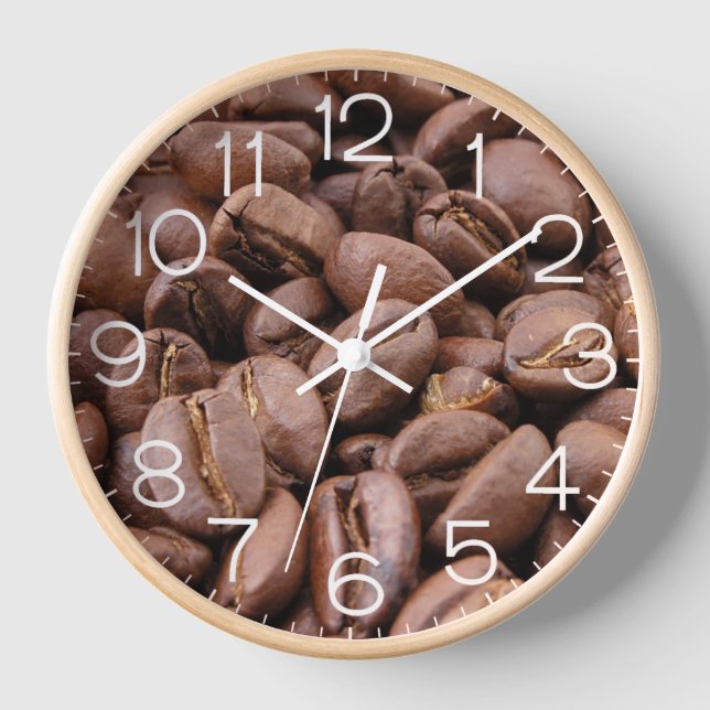 Coffee Bean Clock - it's always time for coffee (Front)