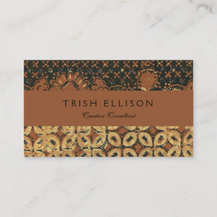 Coffee Bean Earthy Boho Rustic Business Card