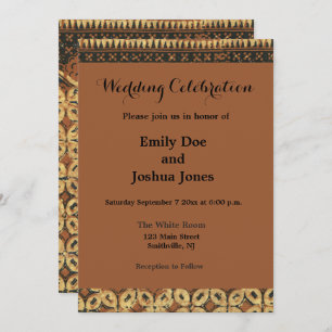 Coffee Bean Earthy Boho Rustic Invitation