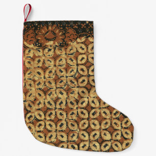 Coffee Bean Earthy Boho Rustic Small Christmas Stocking