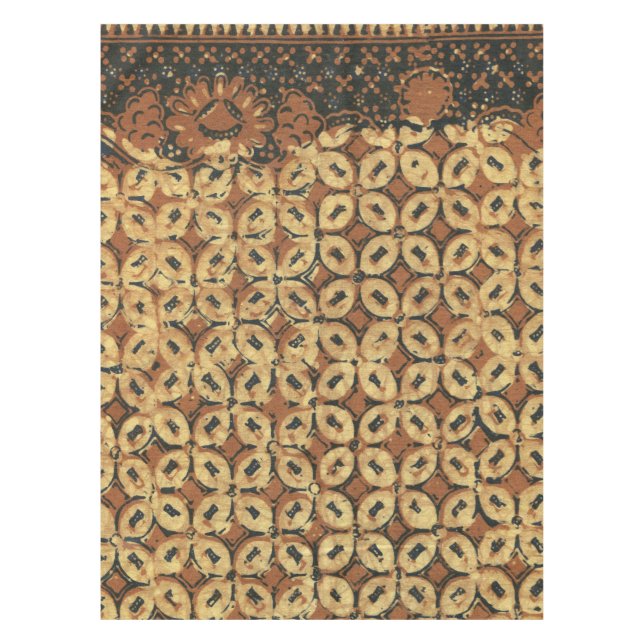 Coffee Bean Earthy Boho Rustic Tablecloth (Front)