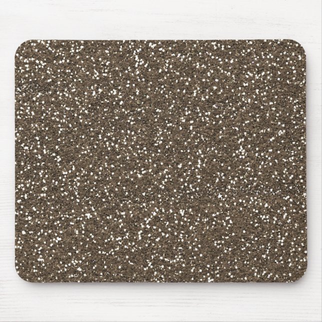 Coffee Bean Faux Glitter Mouse Pad (Front)