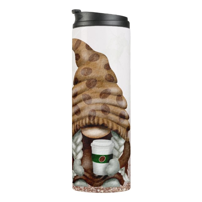 Coffee Bean Gnome Thermal Tumbler (Rotated Right)