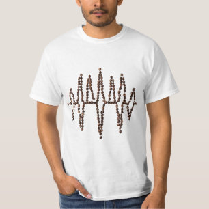 Coffee Bean Heartbeat T-Shirt: Modern & Vital Desi T-Shirt