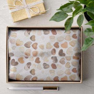 Coffee Bean Hearts Coffee First Tissue Paper