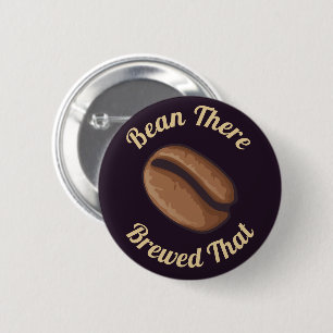 Coffee Bean Icon 6 Cm Round Badge