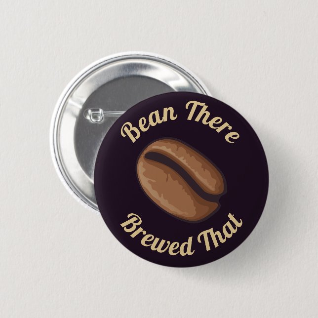 Coffee Bean Icon 6 Cm Round Badge (Front & Back)