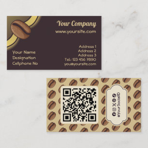 Coffee Bean Icon Business Card