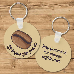 Coffee Bean Icon Keychain
