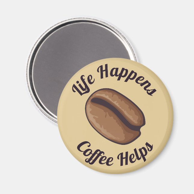 Coffee Bean Icon Magnet (Front/Back)