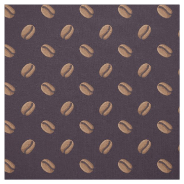 Coffee Bean Icon Pattern Fabric (Swatch)