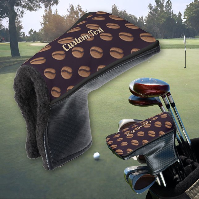 Coffee Bean Icon Pattern Golf Head Cover (Creator Uploaded)