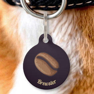 Coffee Bean Icon Pet Tag