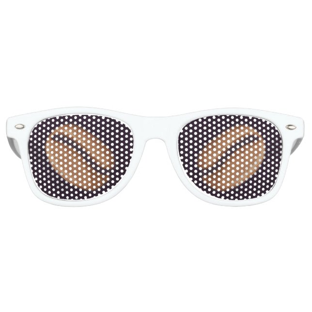 Coffee Bean Icon Retro Sunglasses (Front)