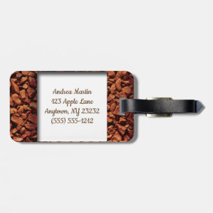 Coffee Bean Monogram Personalised Luggage Tag