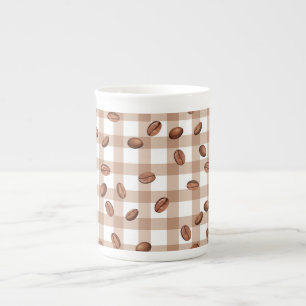  Coffee Bean Pattern Bone China Mug