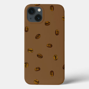 Coffee Bean Pattern iPhone 13 Case
