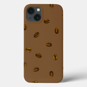 Coffee Bean Pattern iPhone 13 Case