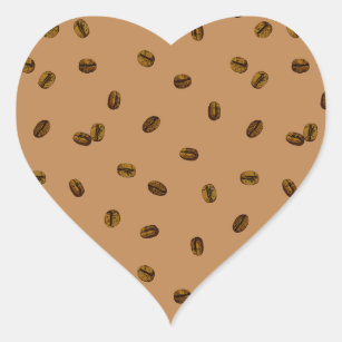 Coffee Bean Pattern Classic Round Sticker