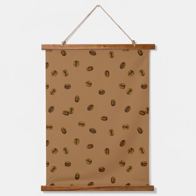 Coffee Bean Pattern Hanging Tapestry (Front)