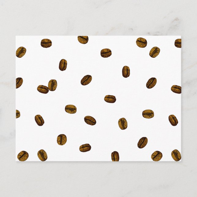 Coffee Bean Pattern Postcard (Front)