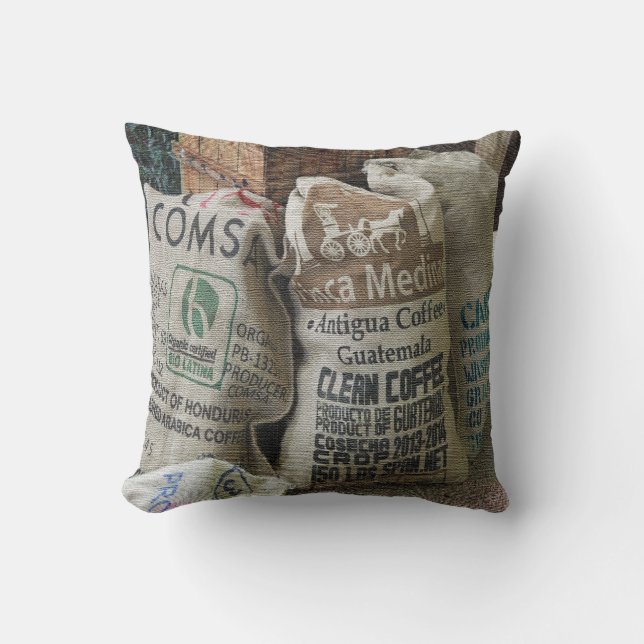 Coffee Bean Sacks Cushion (Front)