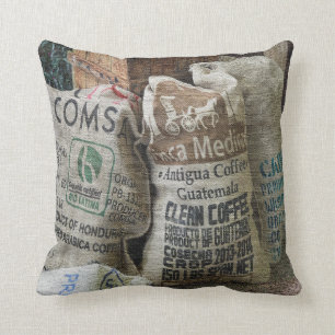 Coffee Bean Sacks Cushion