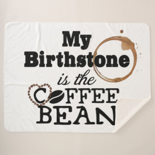 Coffee Bean Sherpa Blanket
