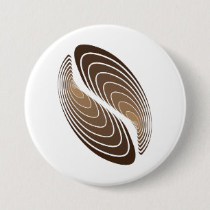 coffee bean strata 7.5 cm round badge