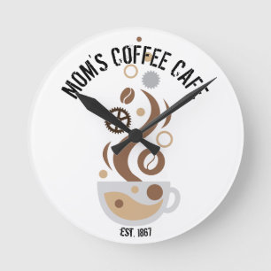 Coffee Bean Technology Science Mum's Cafe Clock